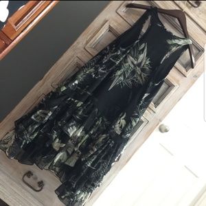 Miss Me Scoop Neck Ruffled Floral Dress